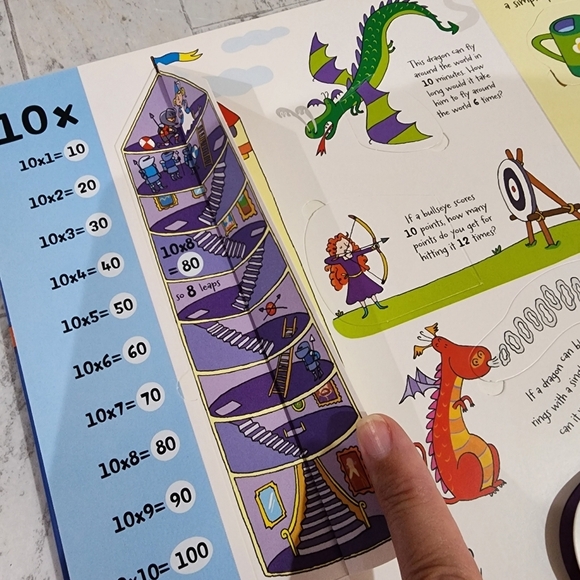 Usborne Lift-the-Flap Times Tables Math Book - Picture 5 of 11